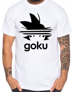 Camiseta De Goku Letras De Dragon Ball Z