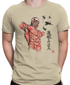 Camiseta De Titán Colosal En Acción De Ataque A Los Titanes