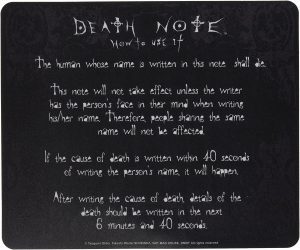 Alfombrilla De Ordenador De Las Reglas De Death Note
