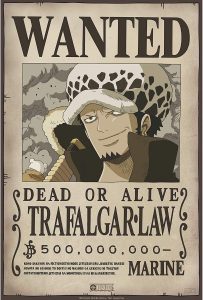 Póster De Trafalgar Law Wanted De One Piece