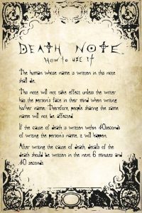 P贸ster De Reglas De Death Note