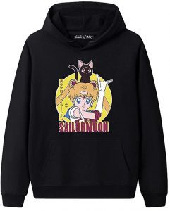 Sudadera De Sailor Moon Con Luna Negra